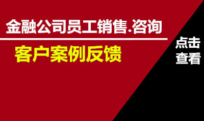金融公司员工销售咨询